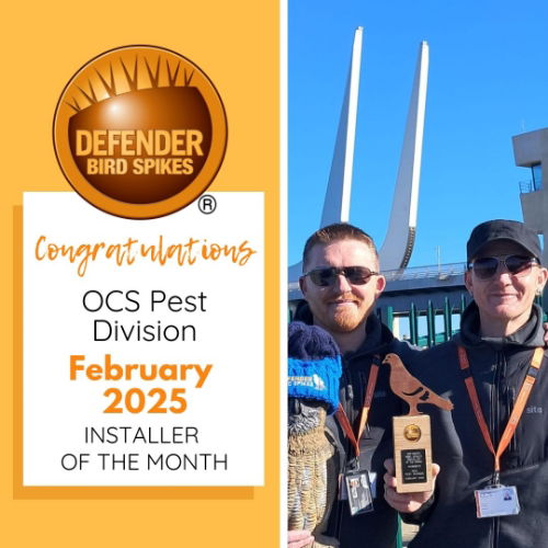 Defender Bird Spikes | Installer of the MOnth | OCS Pest Division - Craig & Carl Hoult Winners 