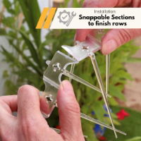 Close-up of a person snapping off a section of Defender wide plastic pigeon spikes, showing how they can be adjusted to fit different surfaces.