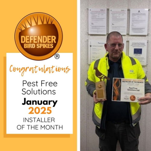 Pest Free Solutions - Defender Bird Spikes Installer of the Month 